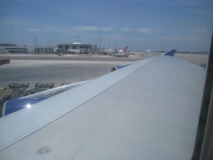 Plane wing at LAX